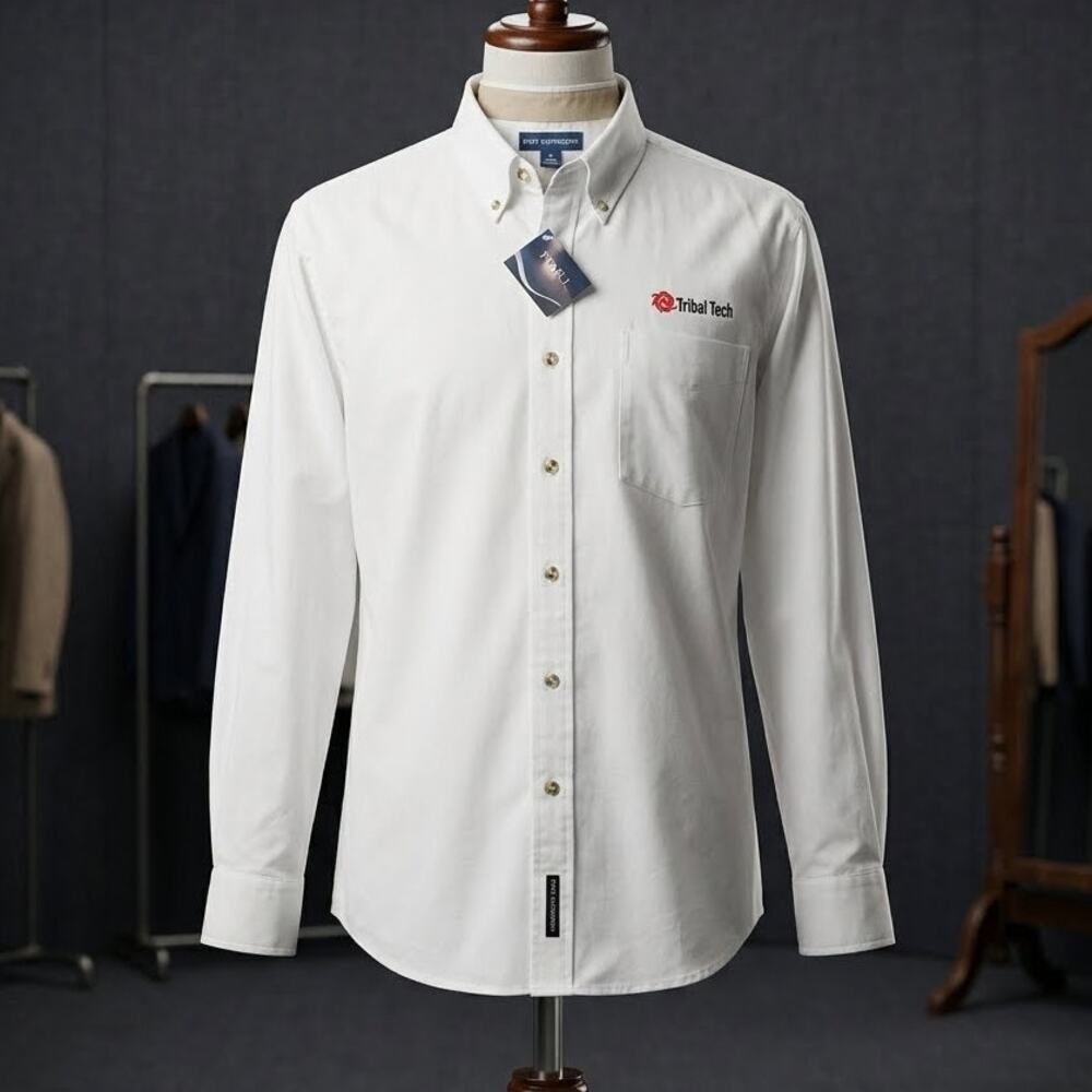 Vintage Port Authority Embroidered Thomas Scientific Button Down Shirt XL New
